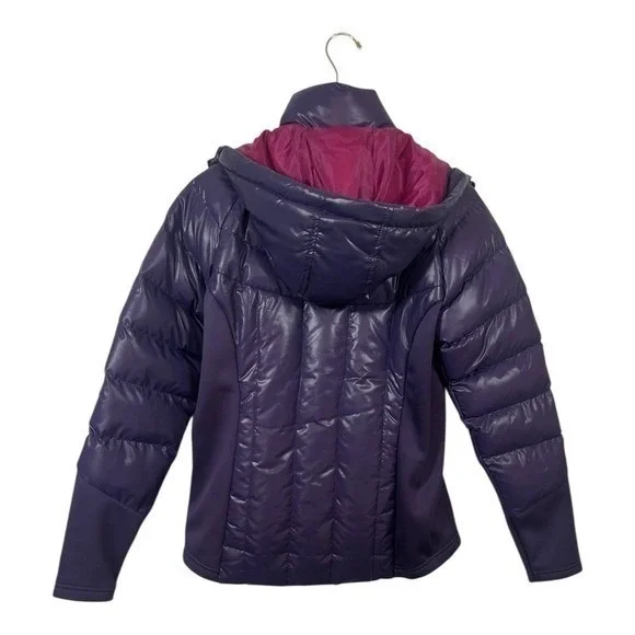 Horze Women's Hooded Puffer‎ Jacket Purple Pink Size US 8 Insulated - Picture 6 of 15
